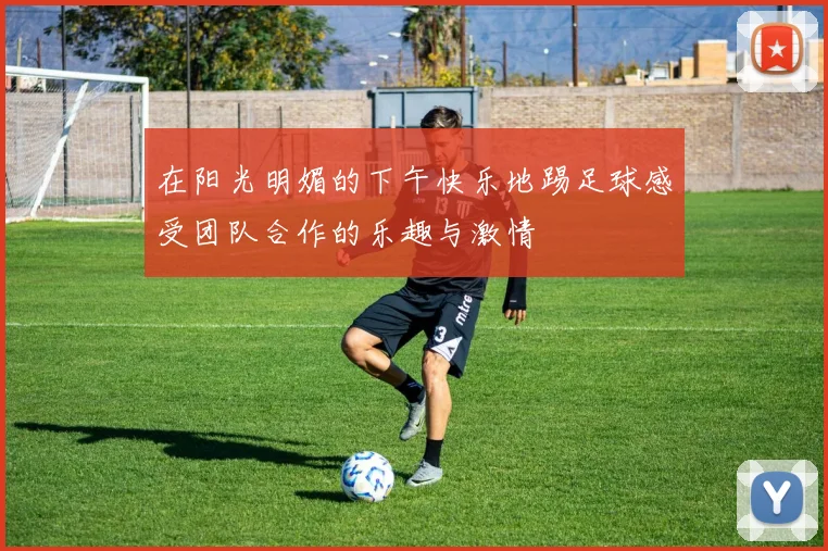 在阳光明媚的下午快乐地踢足球感受团队合作的乐趣与激情